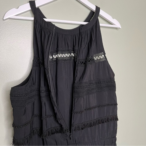 Ann Taylor Loft‎ Women’s Sleeveless Halter Neck Pocket Jumpsuit Black Size Large - Picture 6 of 7